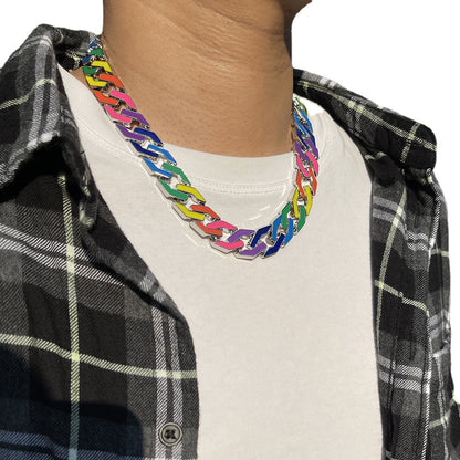 Hip-Hop Colorful Cuban Necklace