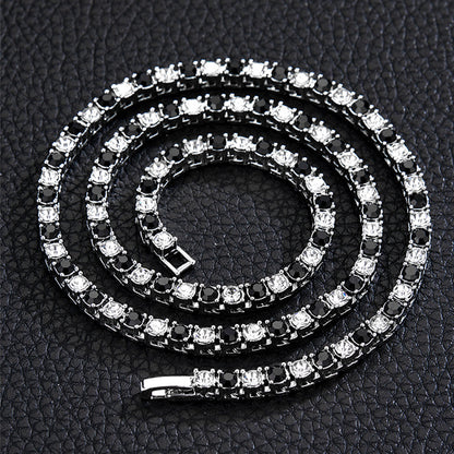 4mm Two -color Rhinestone Tennis Chain