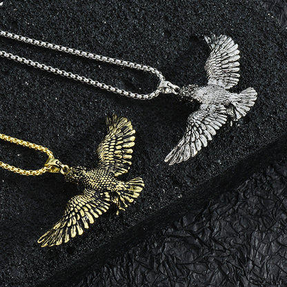 Domineering Eagle Winged Animal Pendant Necklace