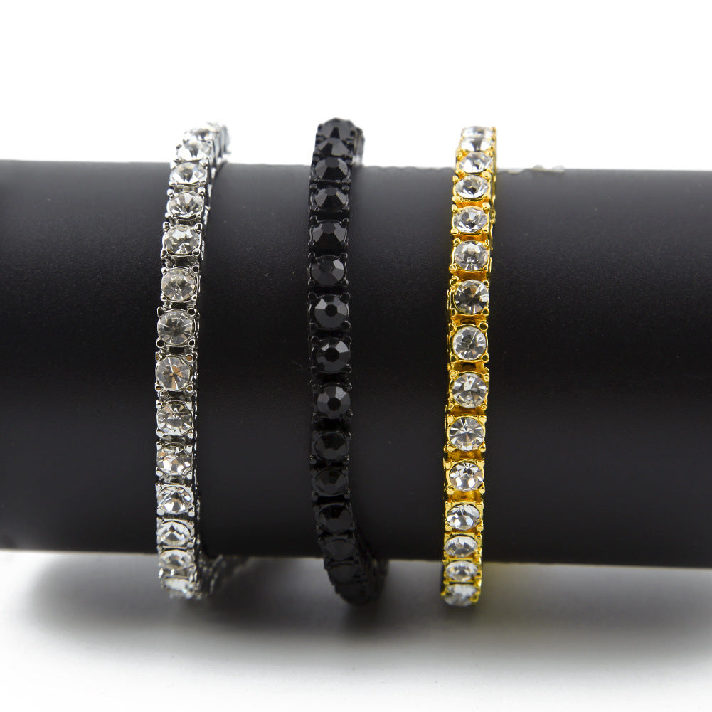 Black Jewelry Full Rhinestone 5mm 8in Tennis Bracelet