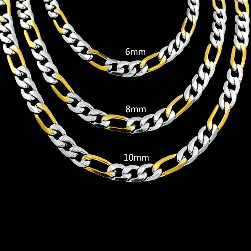 Stacked Whip Cuban Chain Necklace