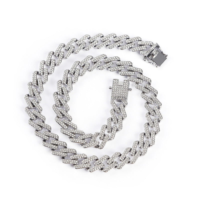 Diamond Shaped Double Row Drill Cuban Chain