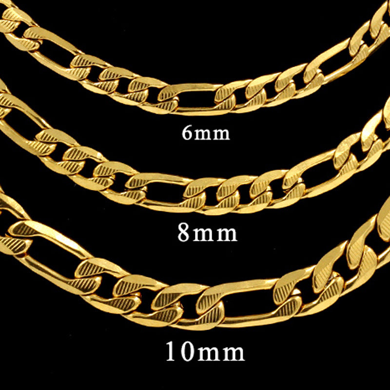 Stacked Whip Cuban Chain Necklace