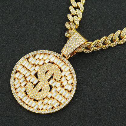 Fortune Round Dollar Pendant Necklace