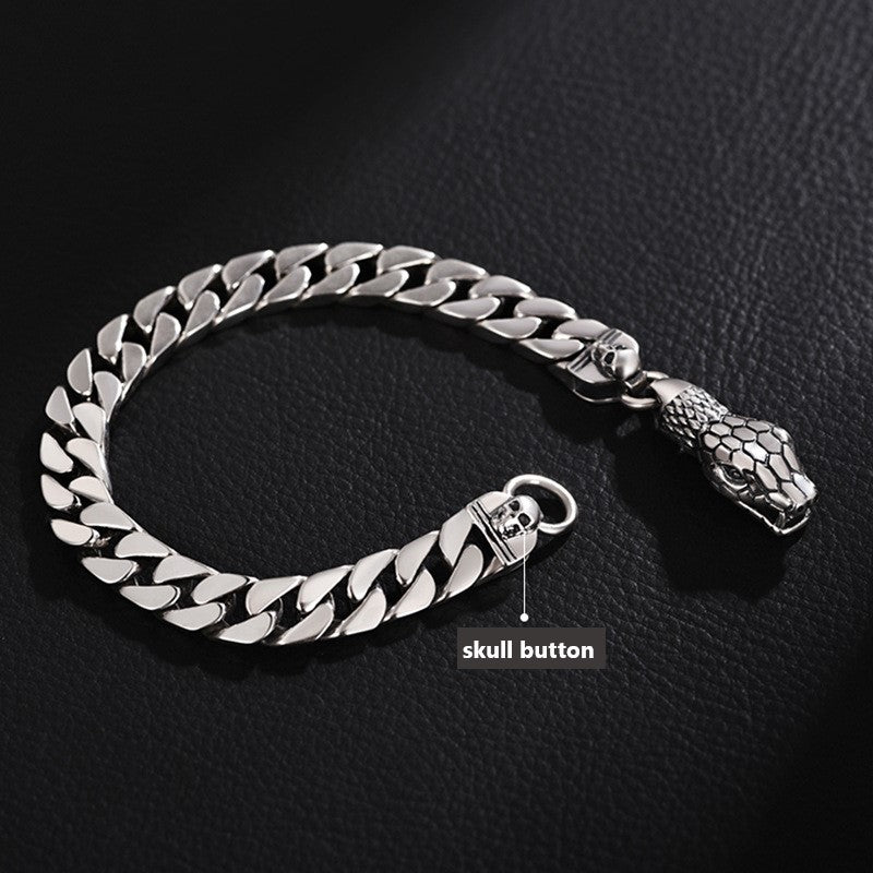 Retro Snake Cuban Bracelet