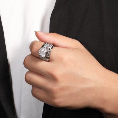 Heart Shape Drilled Diamond Ring