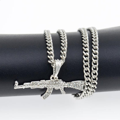 AK47 Mechanical Mold Pendant Necklace