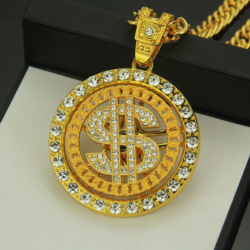 Dollar Rotary Pendant Necklace
