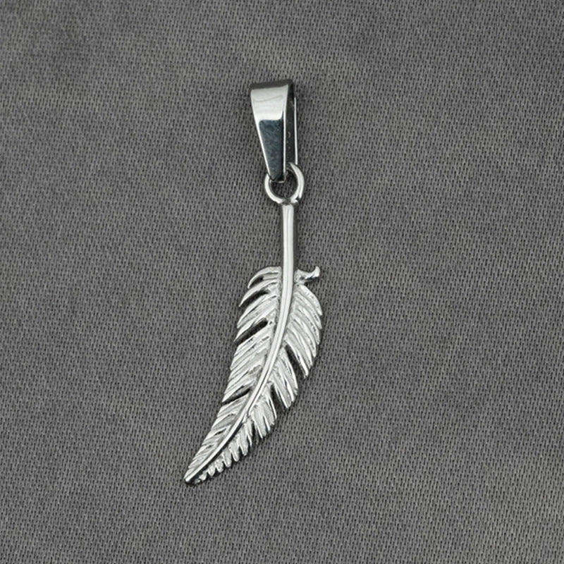 Feather Pendant Sweater Chain