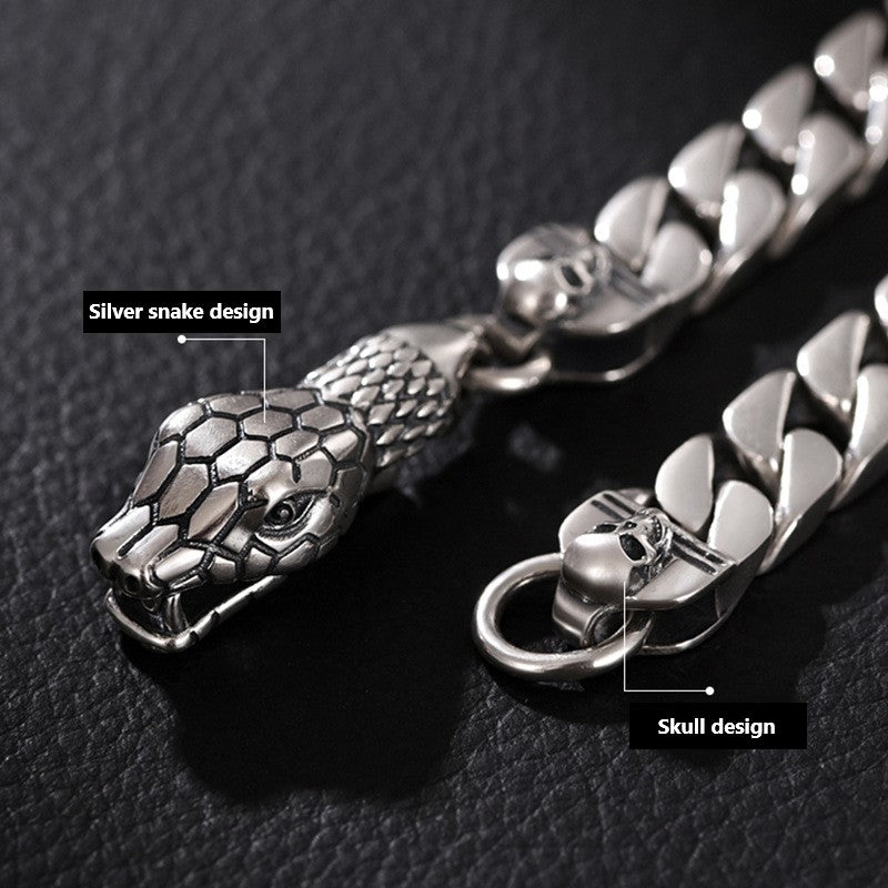 Retro Snake Cuban Bracelet
