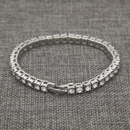 Silver Jewelry Full Rhinestone 5mm 9in Tennis Bracelet