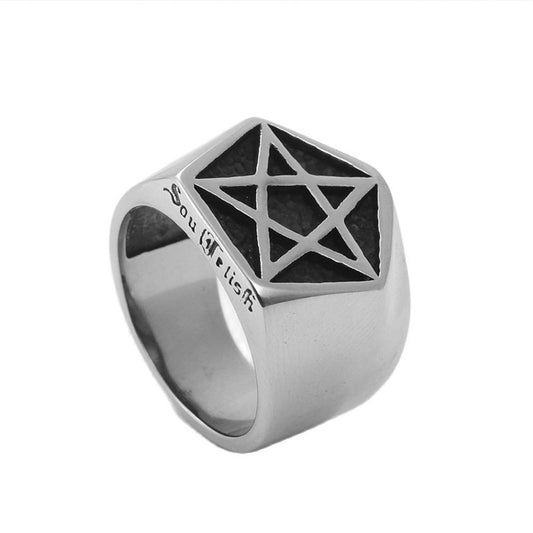 Simple Pentagram Designed Ring