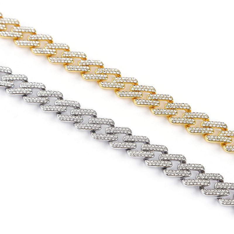 Diamond Shaped Double Row Drill Cuban Chain