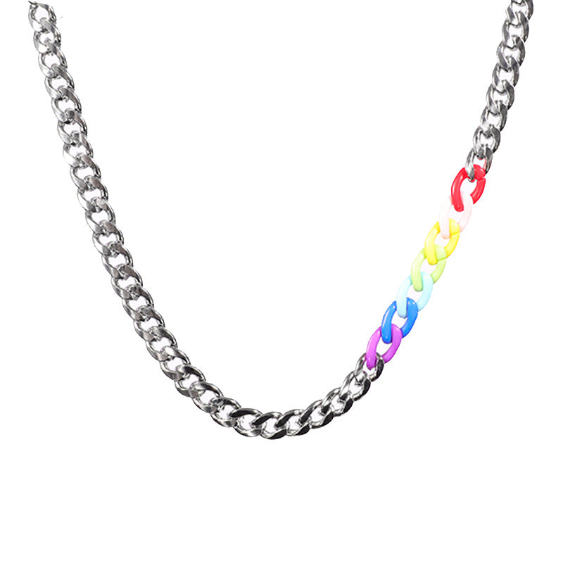 Titanium Steel Color Figaro Chain