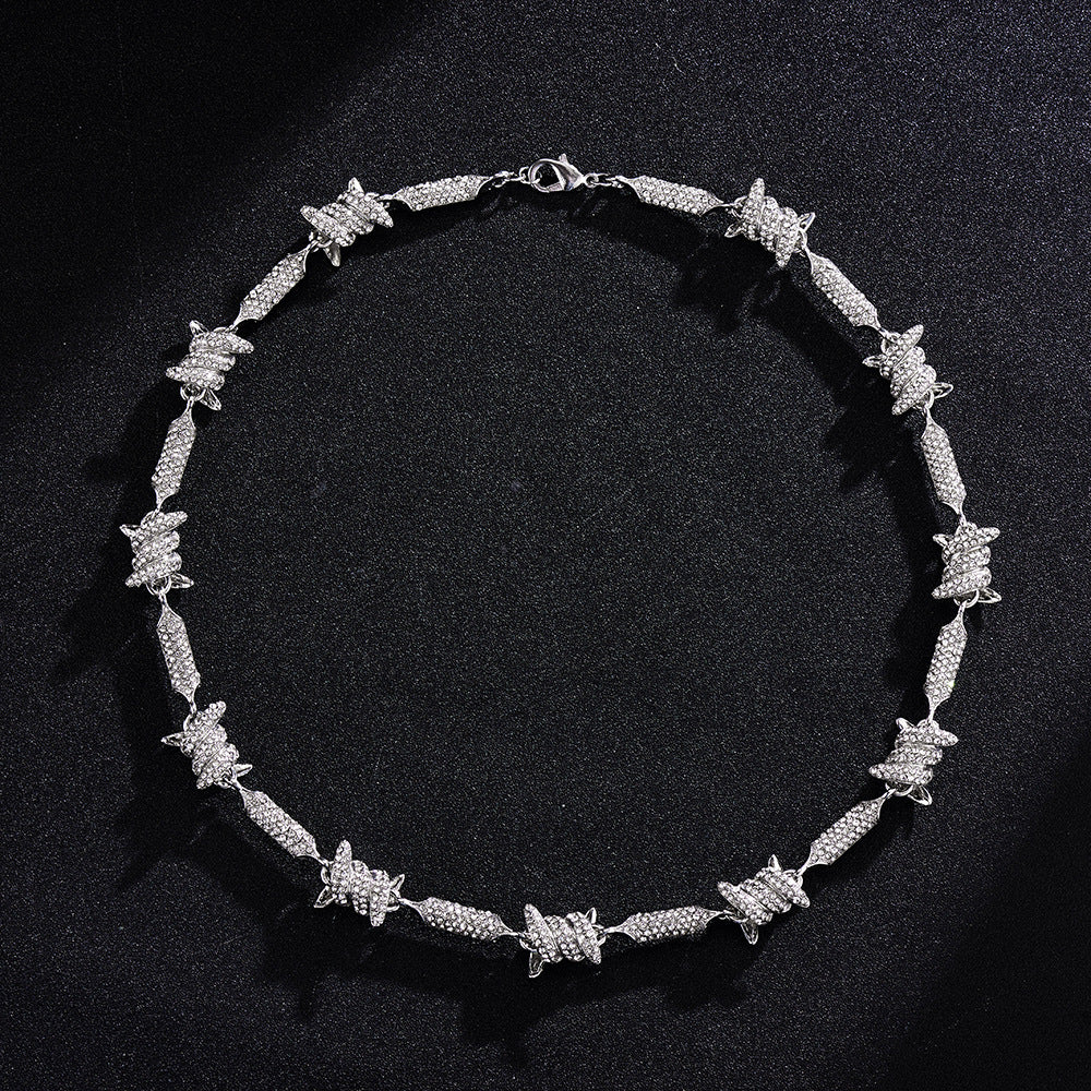 Iron Wire Thorns Chain Necklace