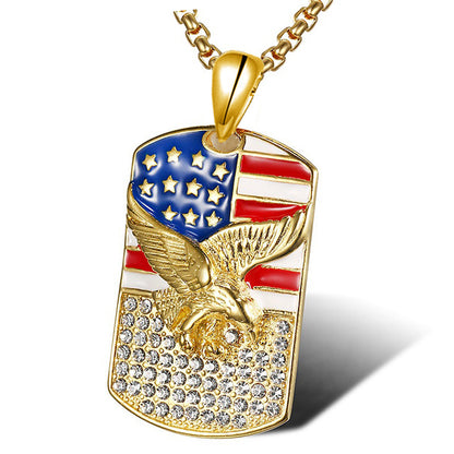 American Eagle Tag Animal Pendant Necklace