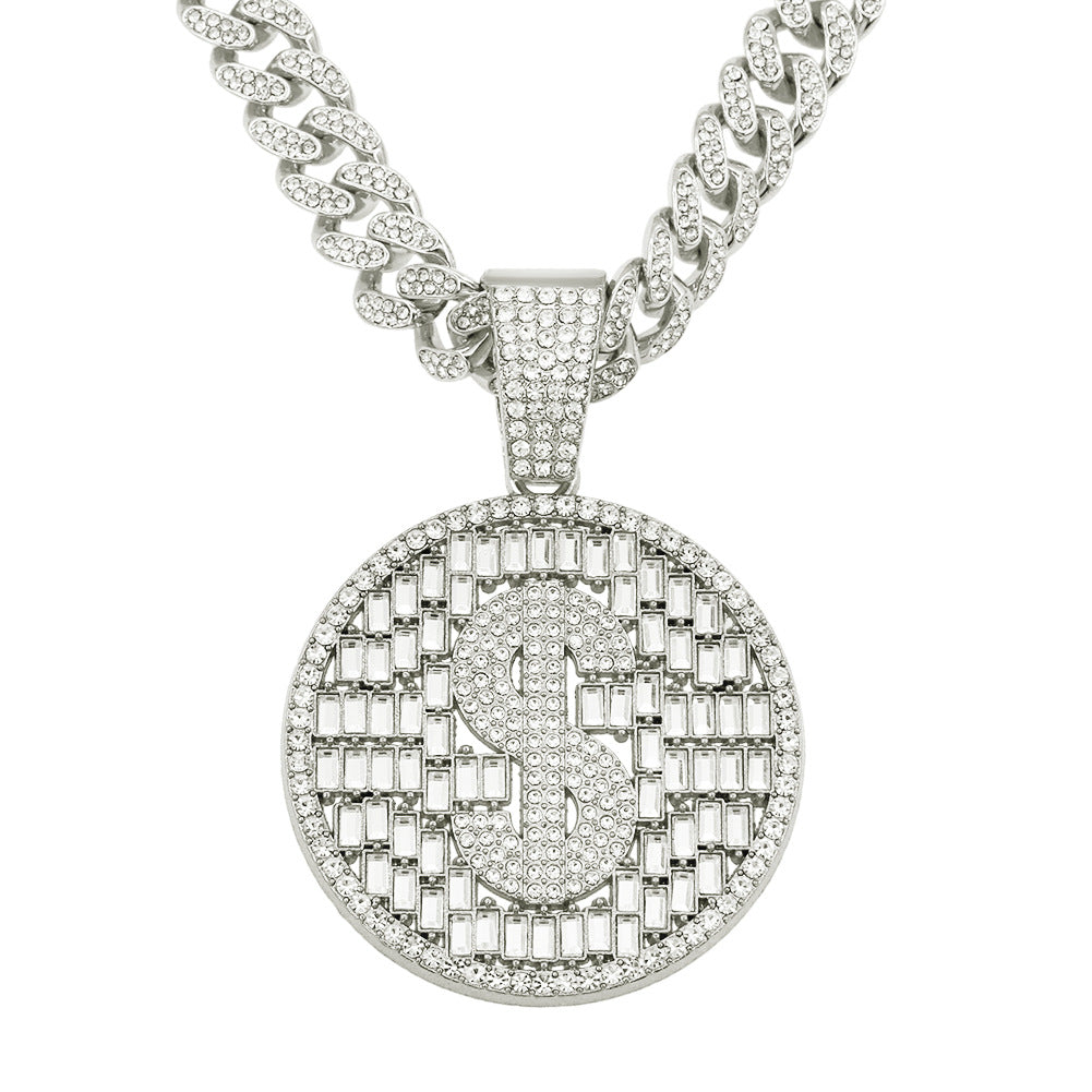 Fortune Round Dollar Pendant Necklace