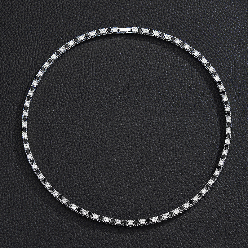 4mm Two -color Rhinestone Tennis Chain