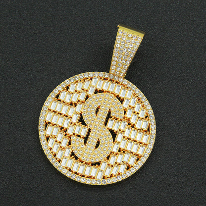 Fortune Round Dollar Pendant Necklace