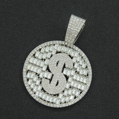 Fortune Round Dollar Pendant Necklace