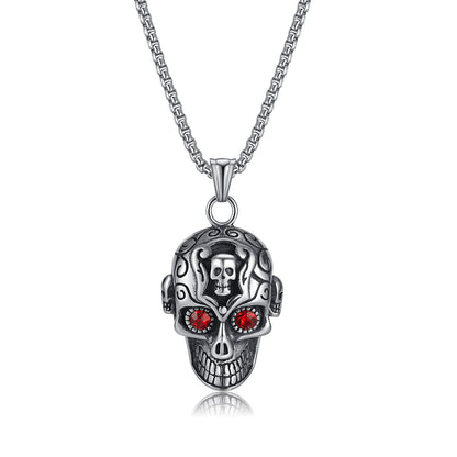 Demon Skull Pendant Necklace