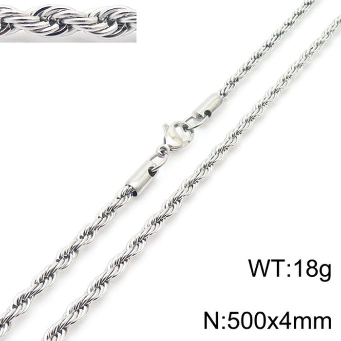 6mm Hip -hop Twist Rope Chain