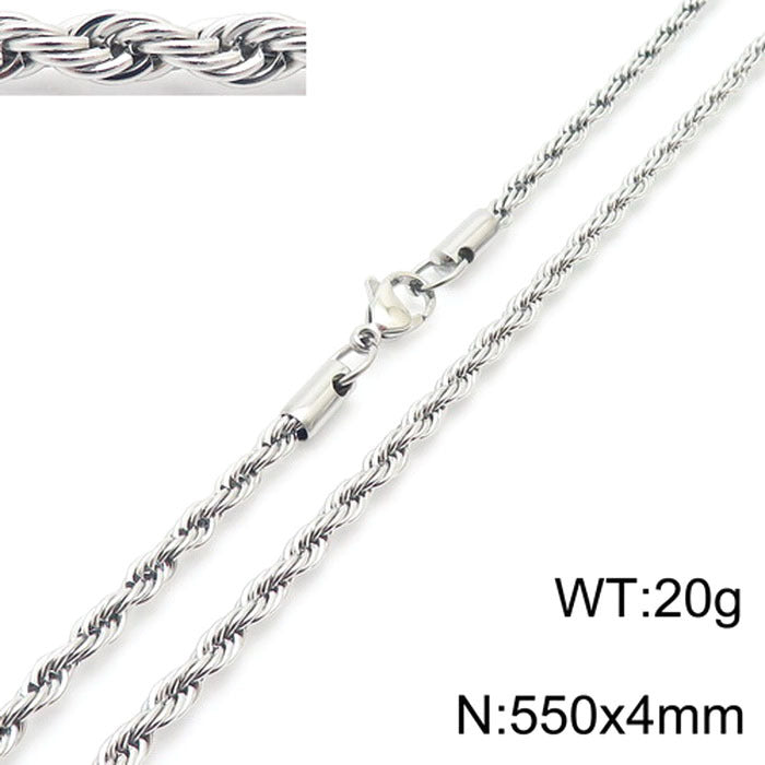 6mm Hip -hop Twist Rope Chain