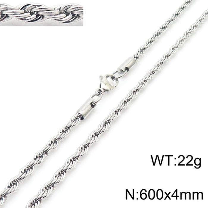 6mm Hip -hop Twist Rope Chain