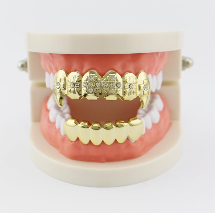 Hip-Hop Gold Teeth Vampire Braces