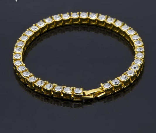 Silver Jewelry Full Rhinestone 5mm 9in Tennis Bracelet