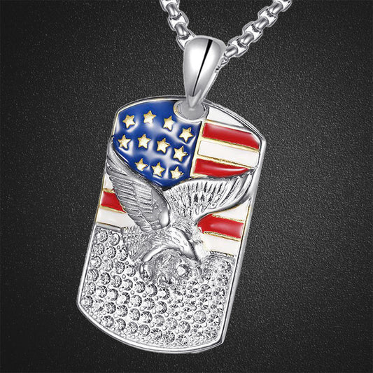 American Eagle Tag Animal Pendant Necklace