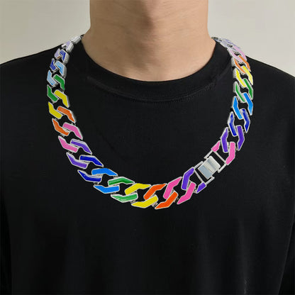 Hip-Hop Colorful Cuban Necklace
