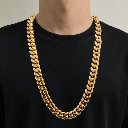 Smooth Round Cuban Chain Necklace