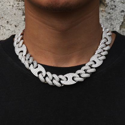 Full Drill Pig Nose Buckle Cuban Chain