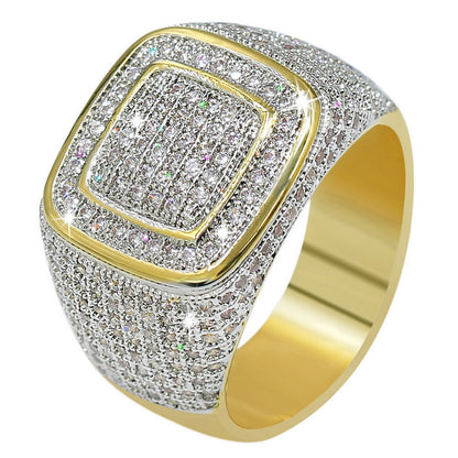 Multilayer Zircon Gold-plating Diamond Rings