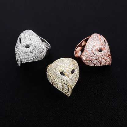 Owl Zircon Animal Diamond Ring
