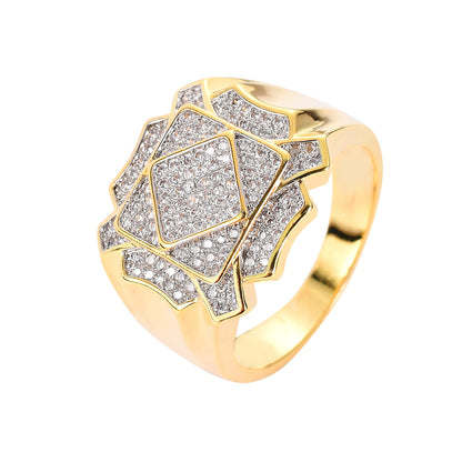 Stunning Zircon Geometric Diamond Ring