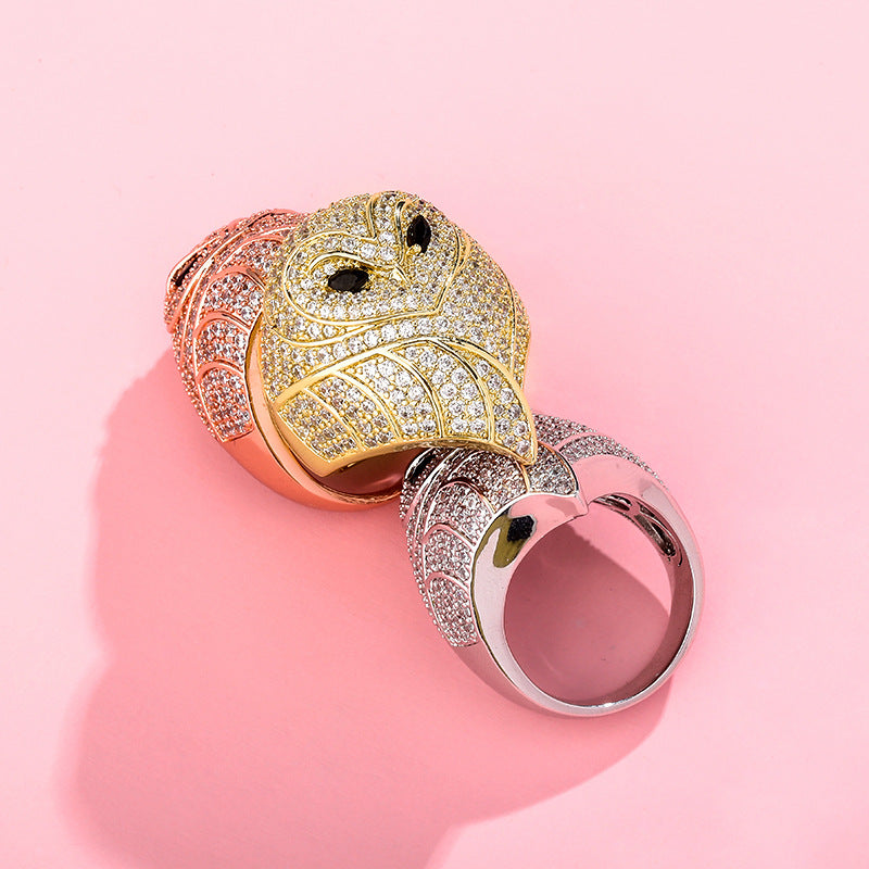 Owl Zircon Animal Diamond Ring