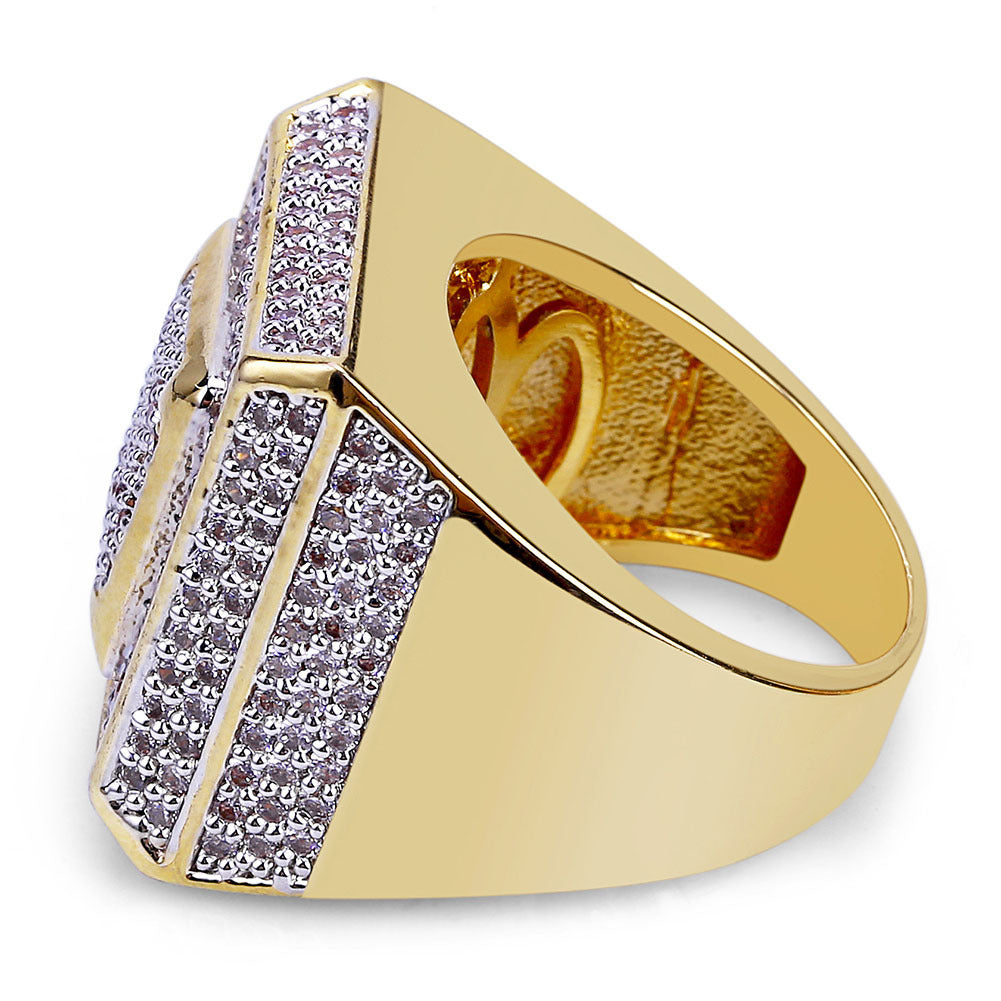 Micro Inset Zircon Square Diamond Ring