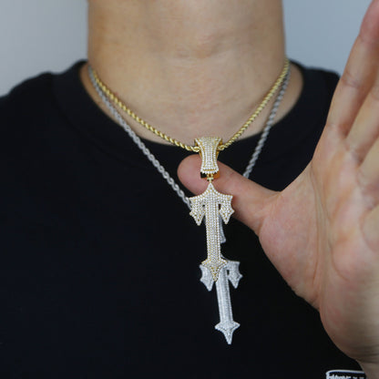 Cross Pendant Tennis Chain Necklace
