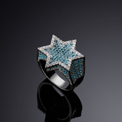 Franklin Mint Green Hexagonal Diamond Ring