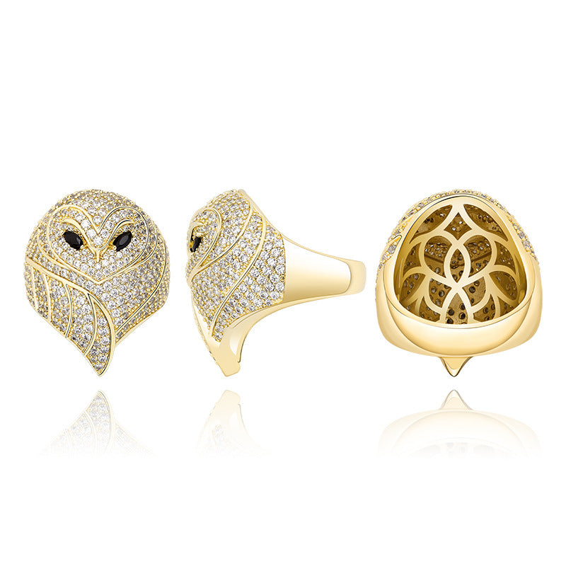 Owl Zircon Animal Diamond Ring