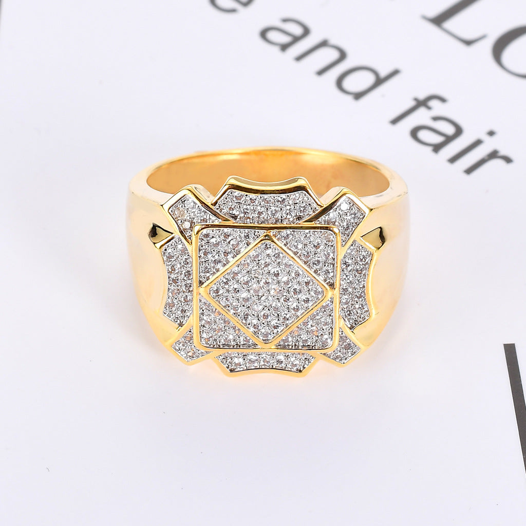 Stunning Zircon Geometric Diamond Ring