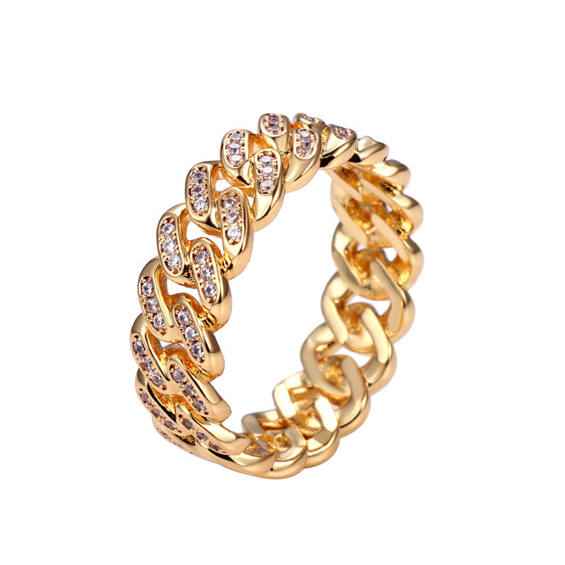Cuban Diamond Chain Ring