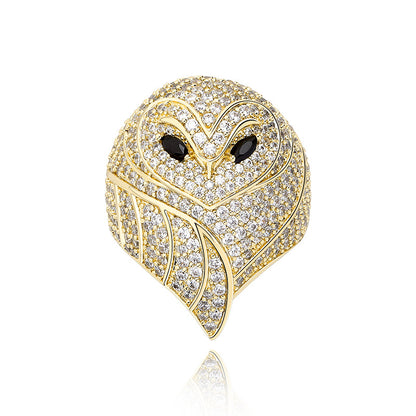 Owl Zircon Animal Diamond Ring