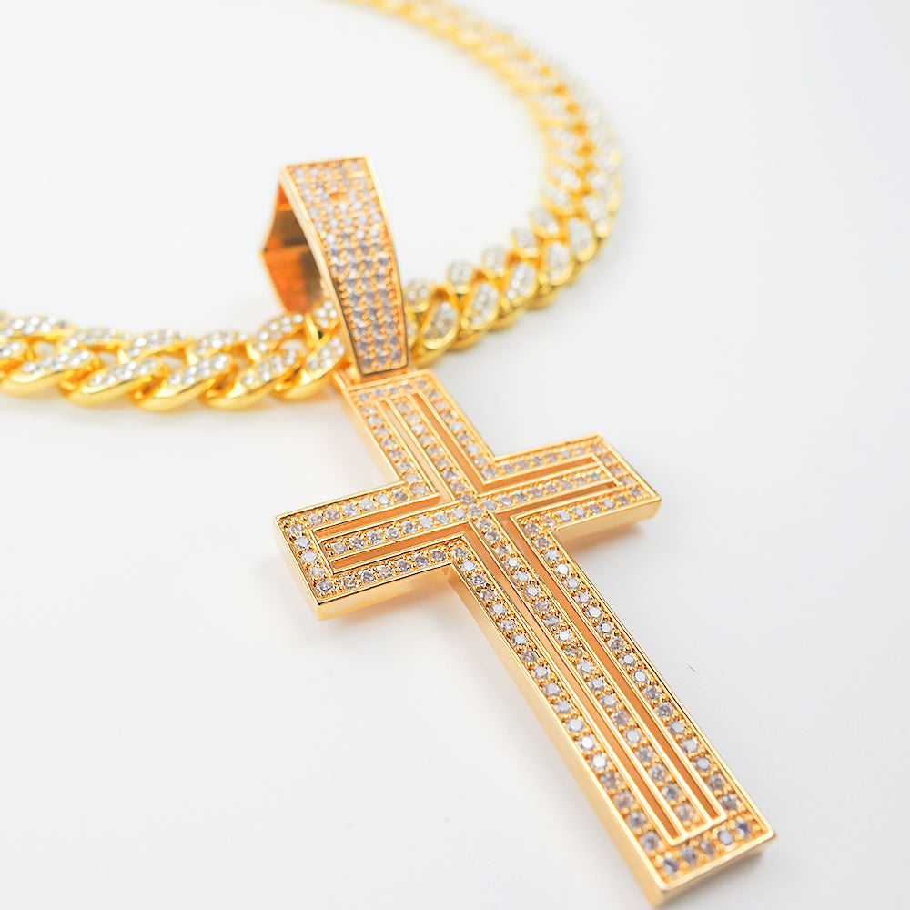 Diamond Cross Pendant Necklace