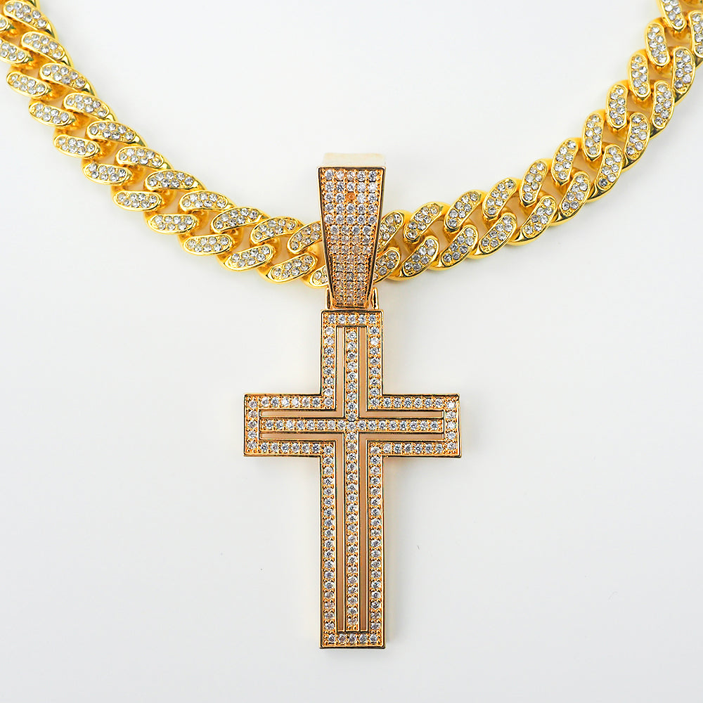 Diamond Cross Pendant Necklace