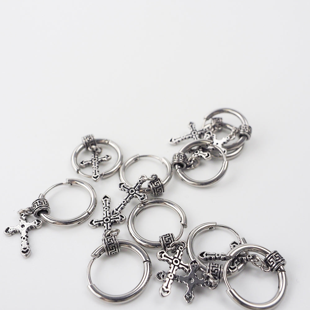 Punk Drop Earring Hoop Set - Pack of 10